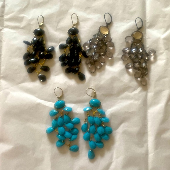 Set of 3 teardrop chandelier earrings - Picture 1 of 8